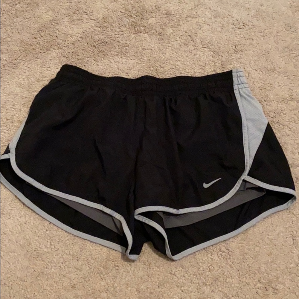 Black Nike dri-fit shorts.